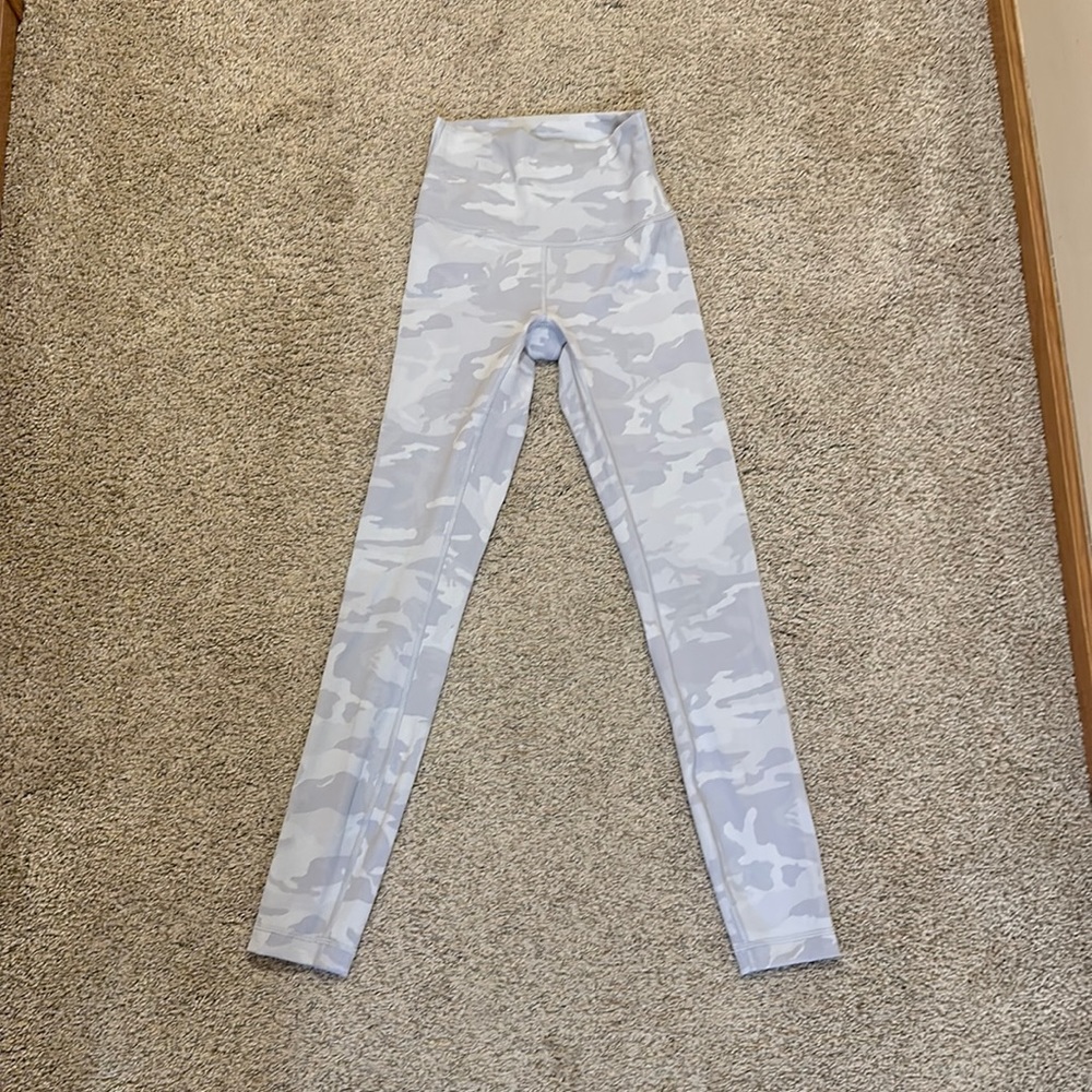 Lululemon Ribbed White Camo Pants